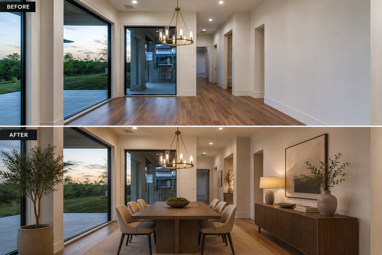Virtual interior decoration example